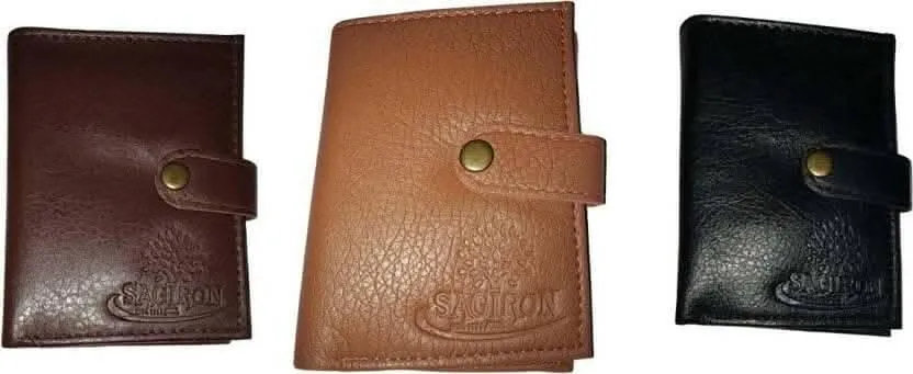 Men & Women Trendy Multicolor Artificial Leather Card Holder (9 Card Slots, Pack of 3)