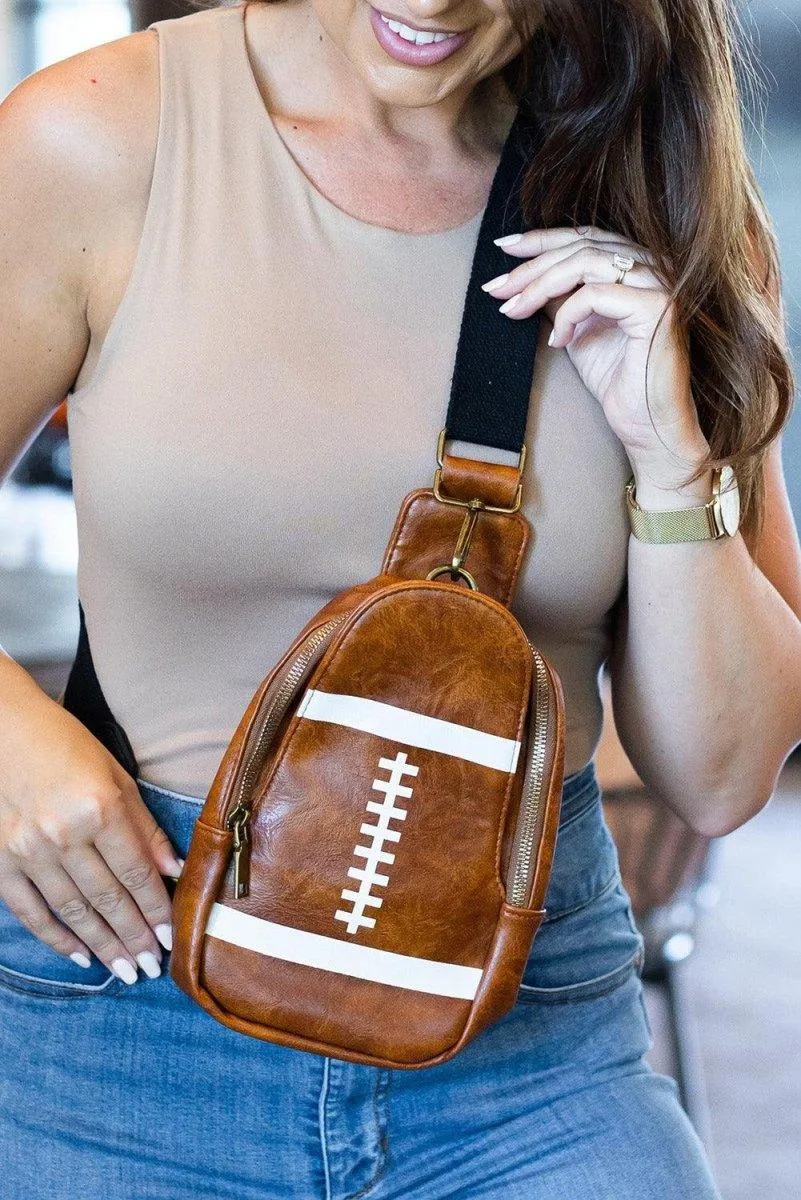 Mini Football Crossbody Backpack