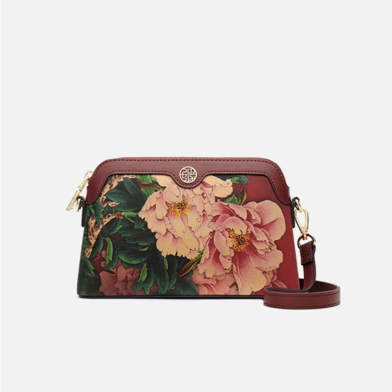 Mulberry Silk Handcrafted Flower Clutch Bag Women Wallet Eveing Purse
