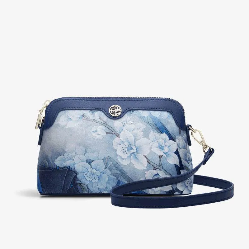Mulberry Silk Handcrafted Flower Clutch Bag Women Wallet Eveing Purse