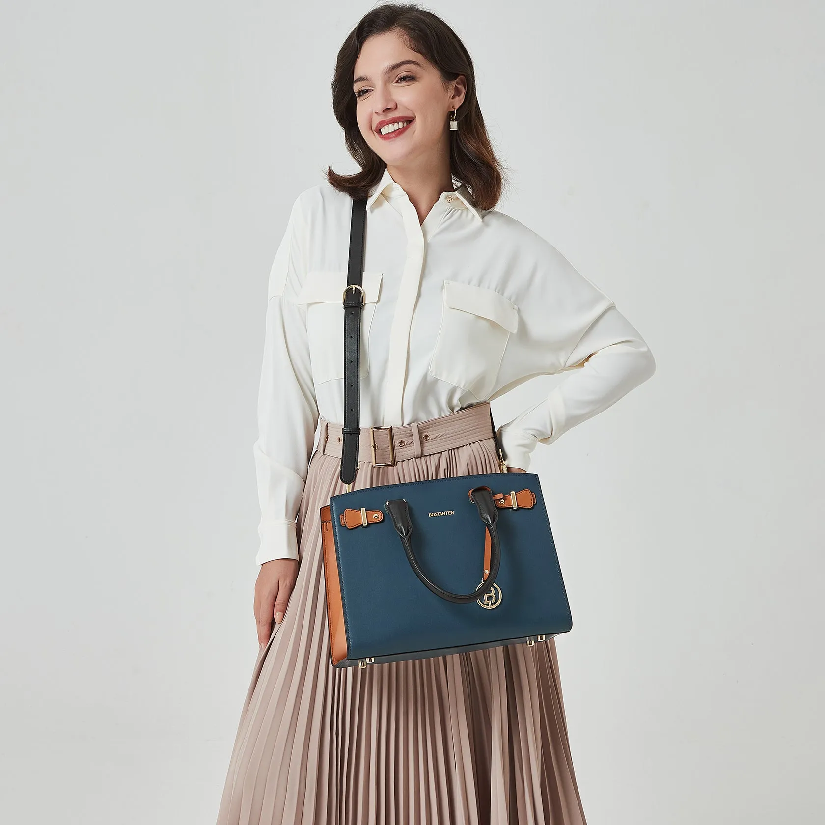 Nevin Elegant Medium Leather Crossbody Bag