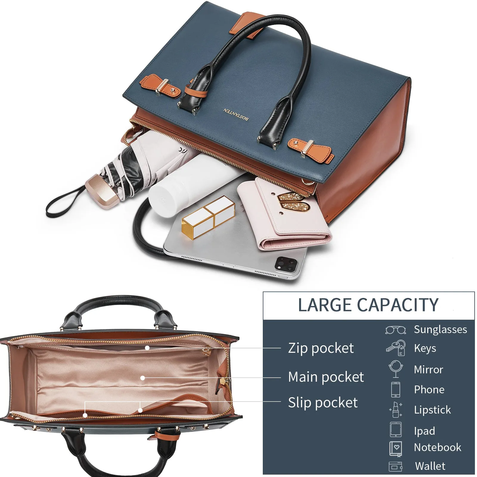 Nevin Elegant Medium Leather Crossbody Bag