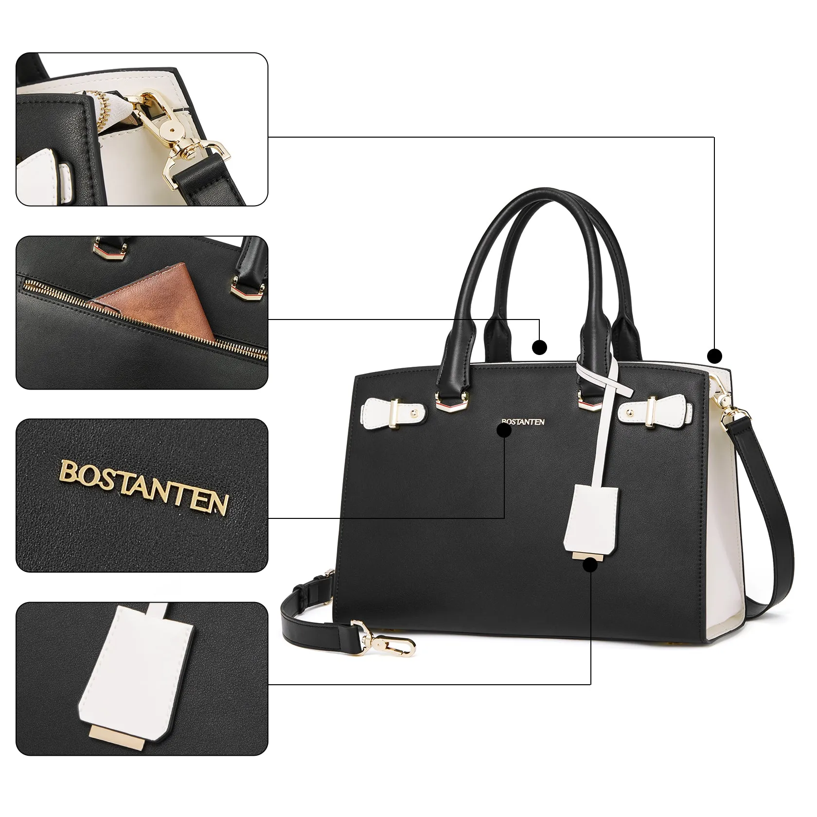 Nevin Elegant Medium Leather Crossbody Bag