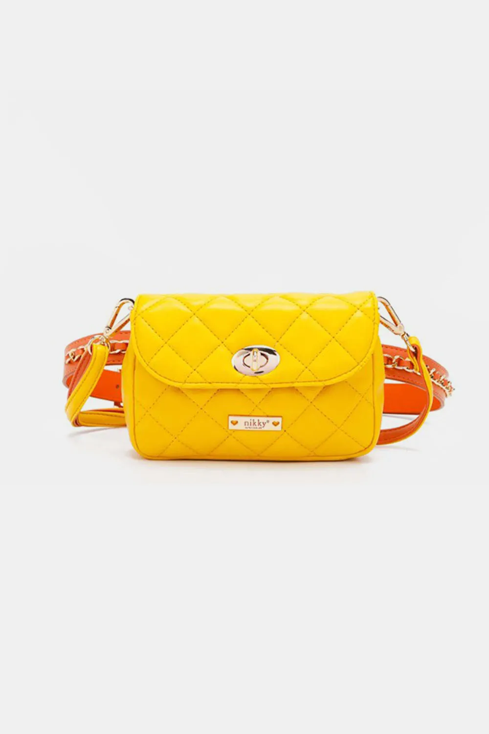 Nicole Lee USA Vegan Leather Quilted Fanny Pack or Crossbody Option, Sage or Yellow Purse