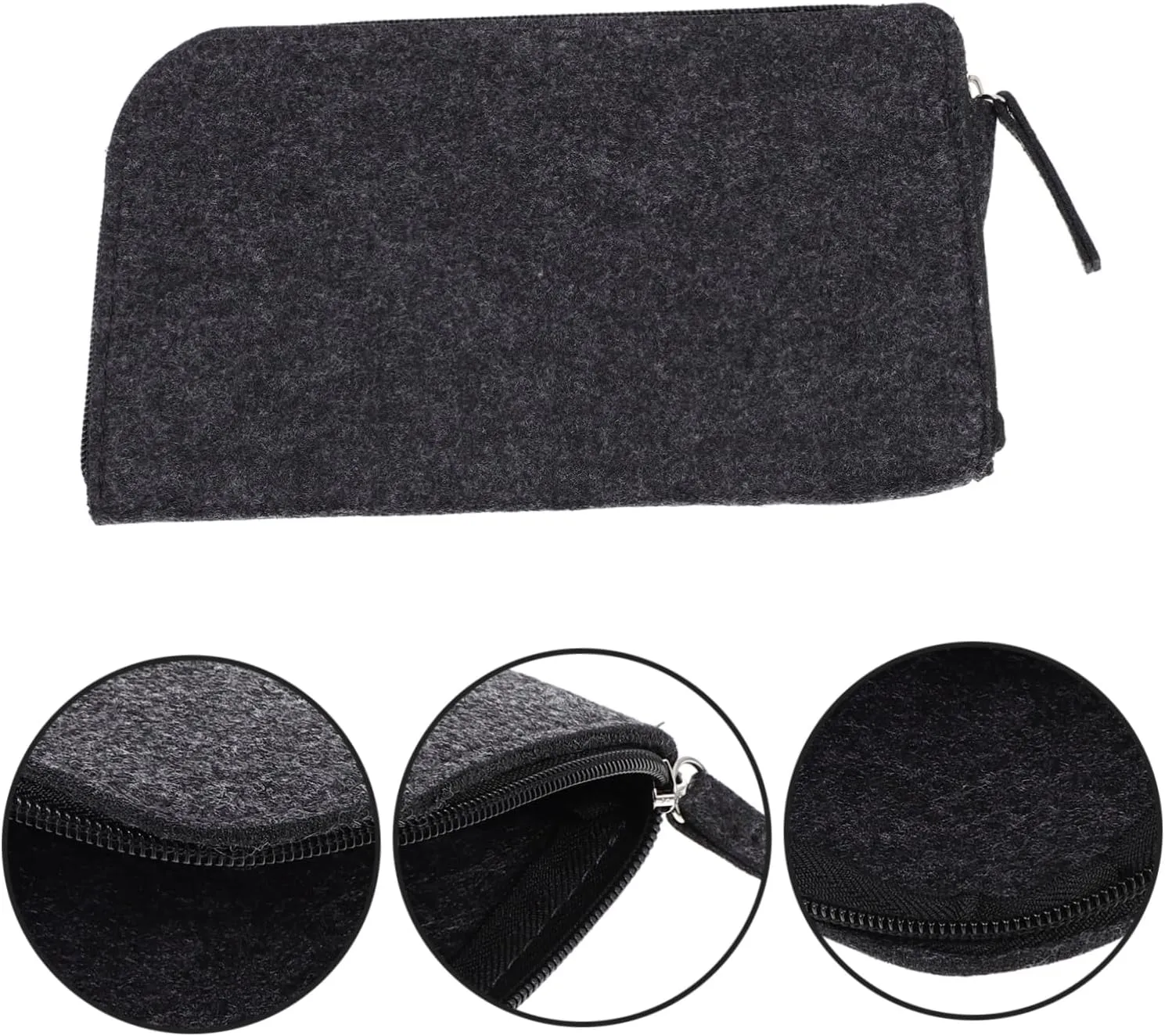 NUOBESTY Felt Tool Organizer Pouch Multi-Function Zipper Storage Bag for Clay Sculpting Hand Tools Reinforced Stitching Compact Design Easy to Carry for Art Supplies