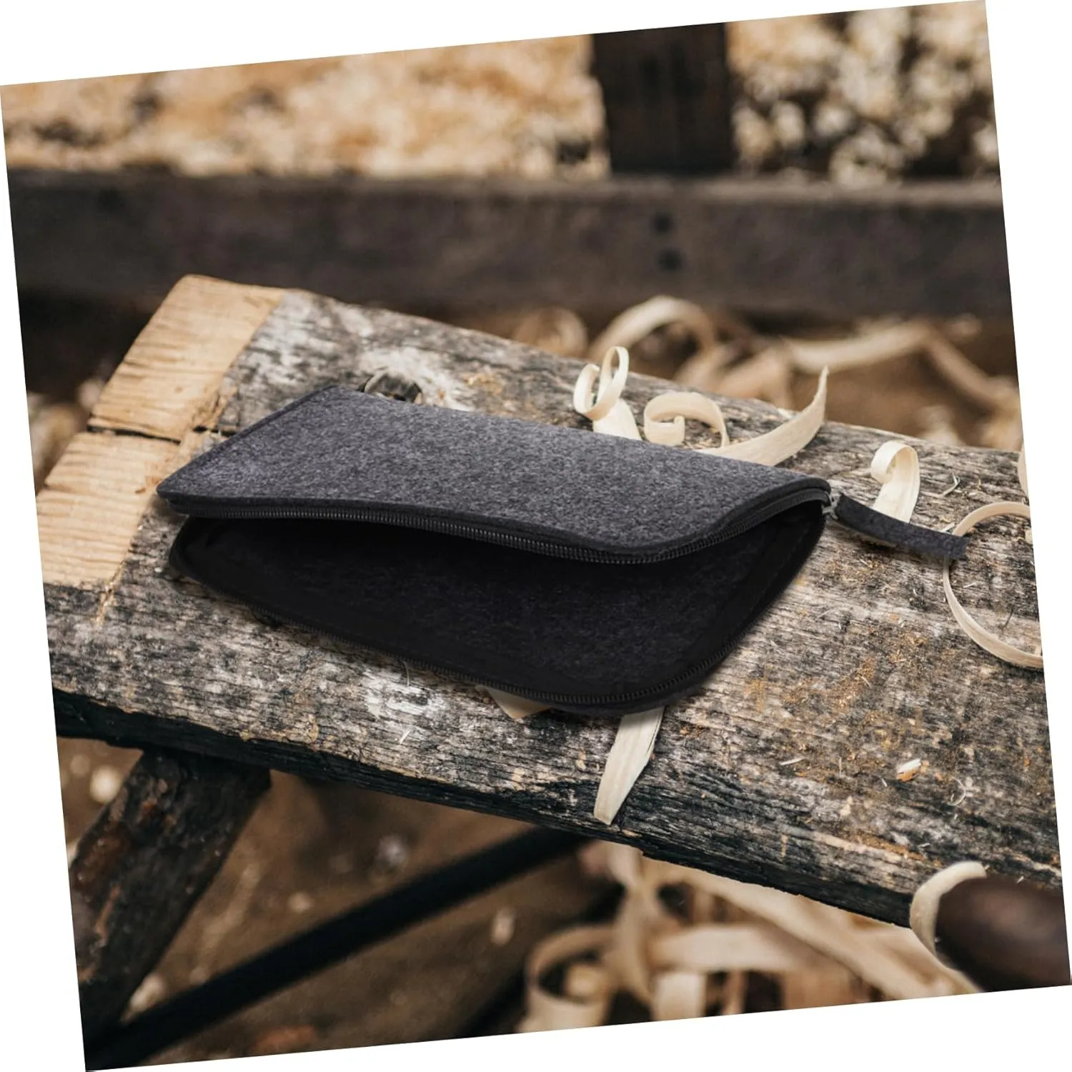 NUOBESTY Felt Tool Organizer Pouch Multi-Function Zipper Storage Bag for Clay Sculpting Hand Tools Reinforced Stitching Compact Design Easy to Carry for Art Supplies