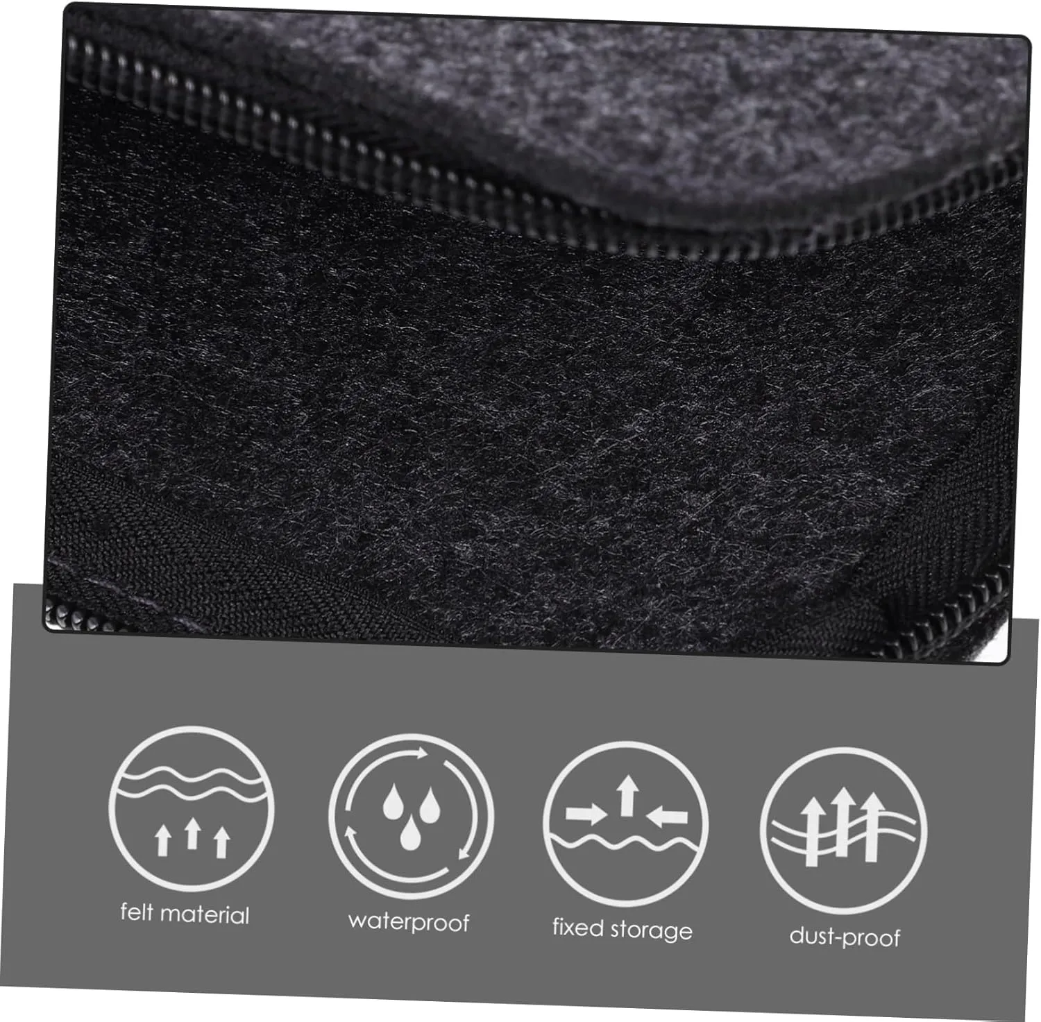 NUOBESTY Felt Tool Organizer Pouch Multi-Function Zipper Storage Bag for Clay Sculpting Hand Tools Reinforced Stitching Compact Design Easy to Carry for Art Supplies