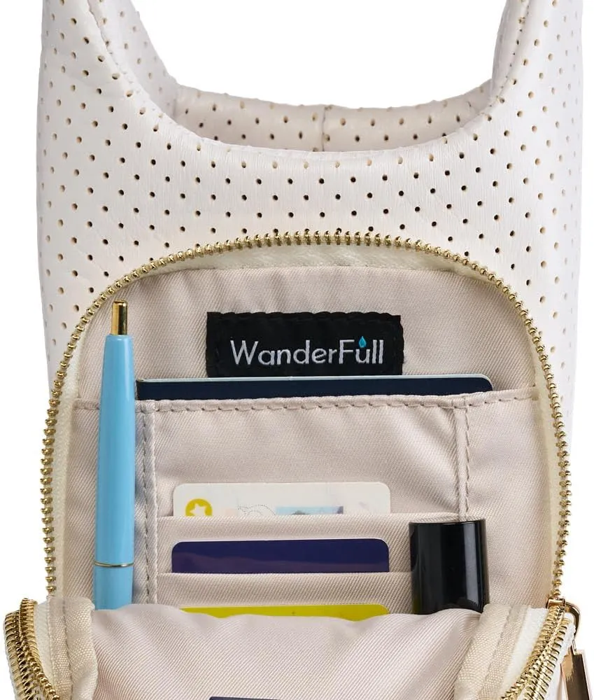 Original HydroBag Collection | Large Water Bottle Holder with Strap & Zipper Slot for Handle | Crossbody Tumbler Carrier Bag with Pockets