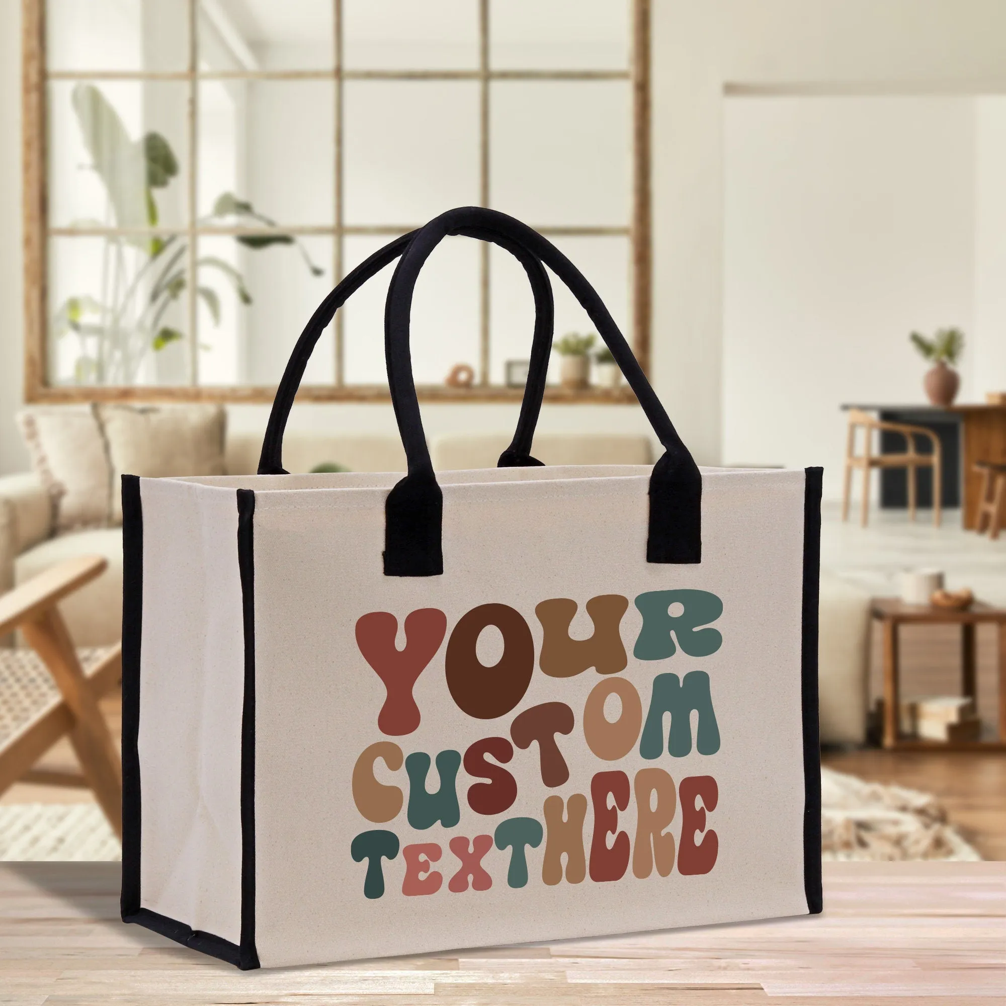 Personalized Cotton Canvas Tote Bag Thank You Bag Custom Tote Bag Gift for Her Bridesmaid Tote Wedding Party Tote Birthday Gift Tote Bag