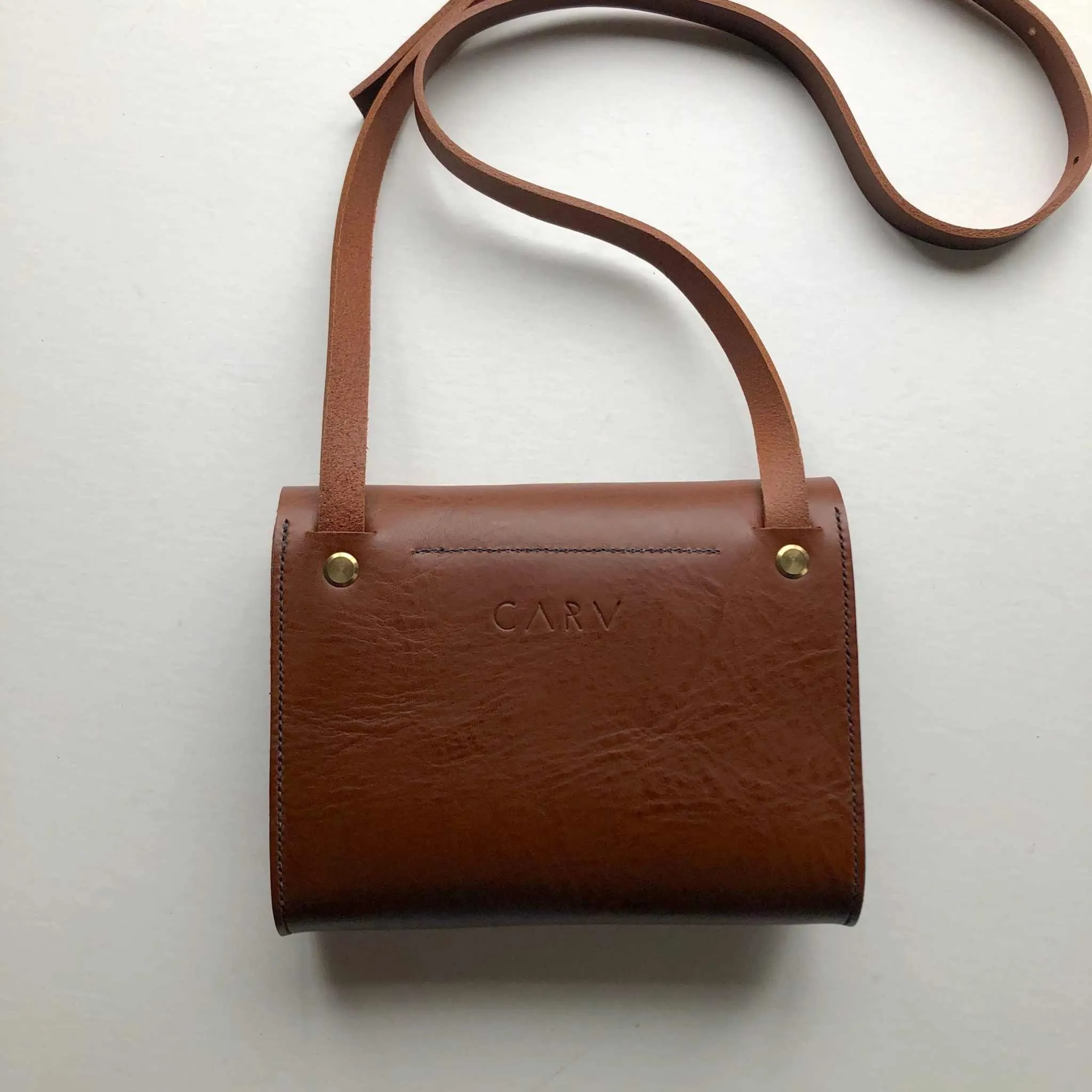 Pioneer Mini Tan Leather Crossbody Bag