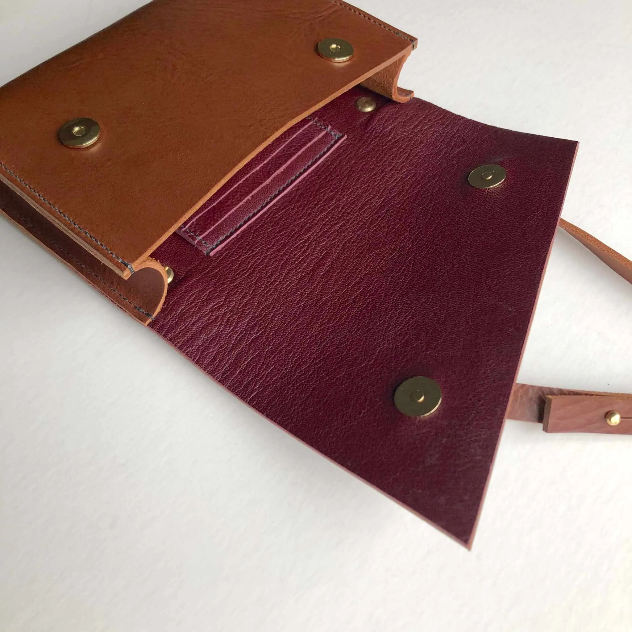 Pioneer Mini Tan Leather Crossbody Bag