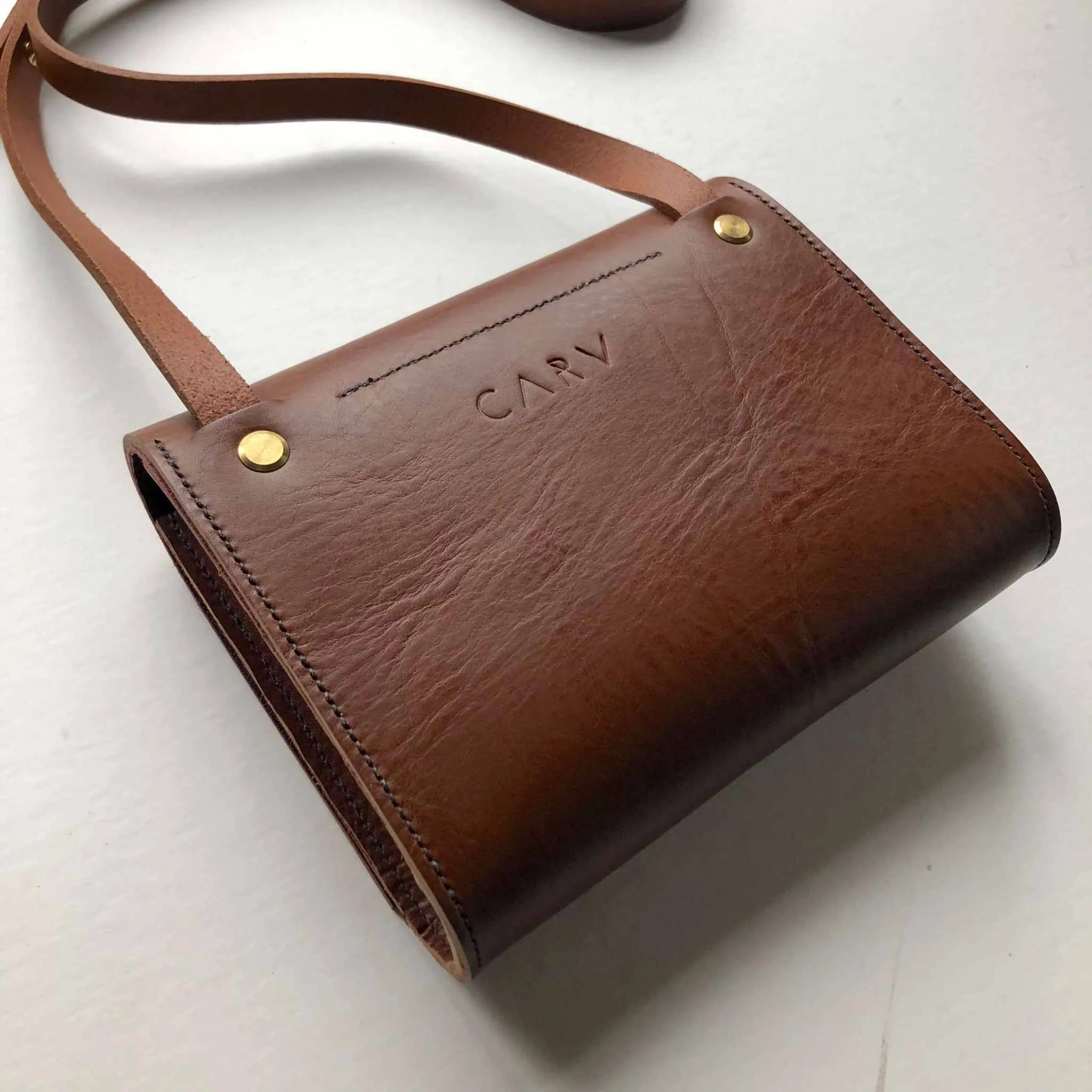 Pioneer Mini Tan Leather Crossbody Bag