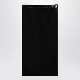 PRADA Wool Midi Skirt with Adjustable Belt