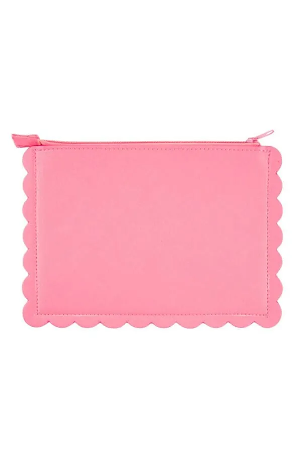 Scallop Zipper Vinyl Pouch