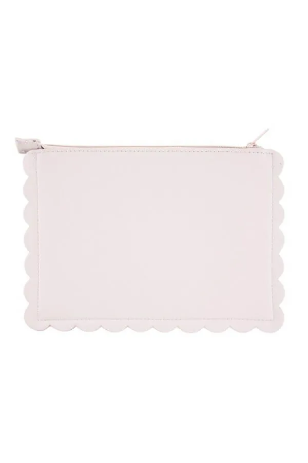 Scallop Zipper Vinyl Pouch