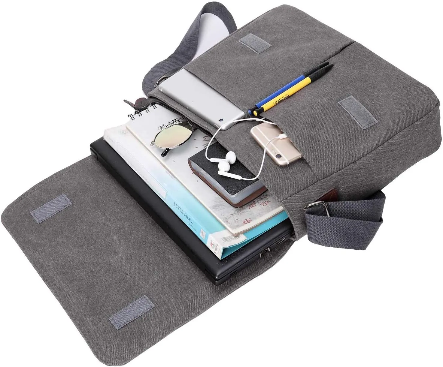 Sechunk Canvas Small Messenger Bag Vintage Shoulder bag Everyday Purse Crossbody bag for men women