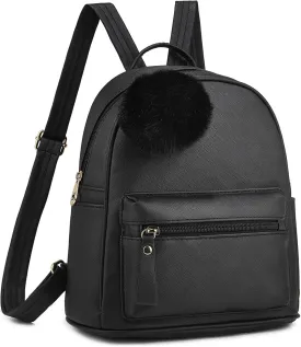 Small Backpack Purses for Women Mini Backpacks for Girls Kids PU Leather School Bookbags with Panda Coin Purse Set