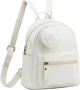 Small Backpack Purses for Women Mini Backpacks for Girls Kids PU Leather School Bookbags with Panda Coin Purse Set