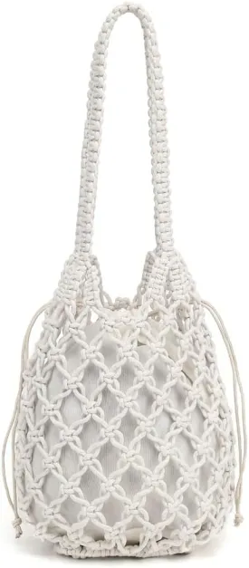 Summer Crochet Purses for Women, Boho Woven Beach Bag Knit Shoulder Purse Handbag Ideal for Summer Vacations