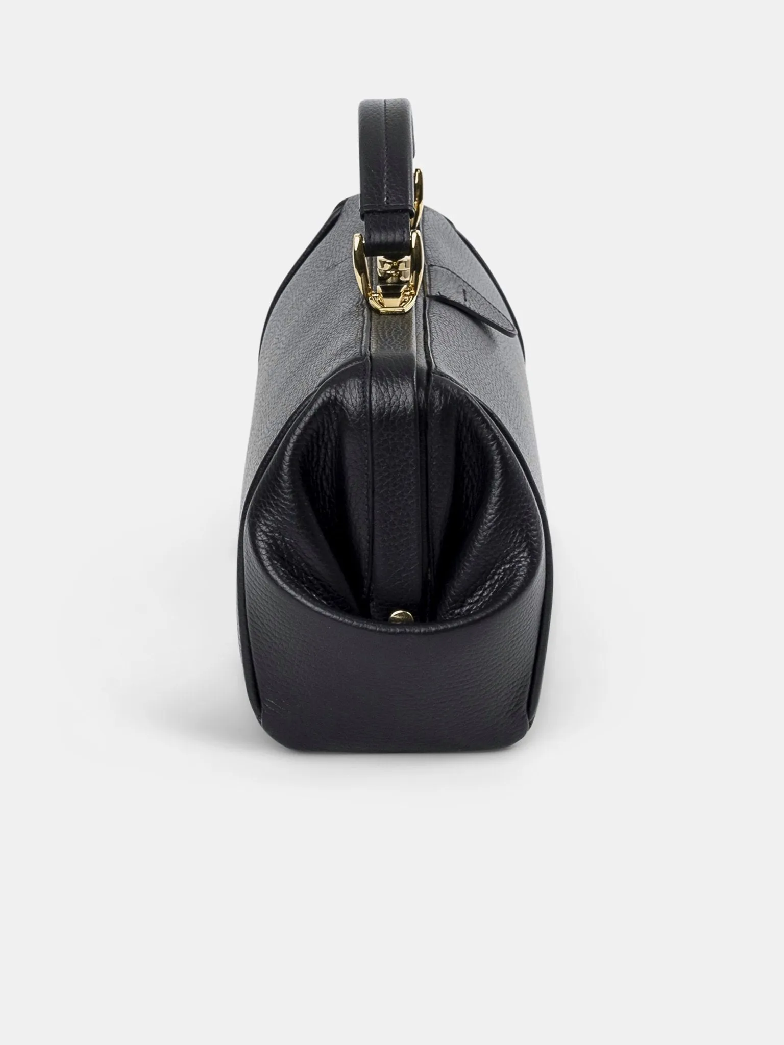 The Doctor's Bag -  Midnight Black Calf Grain