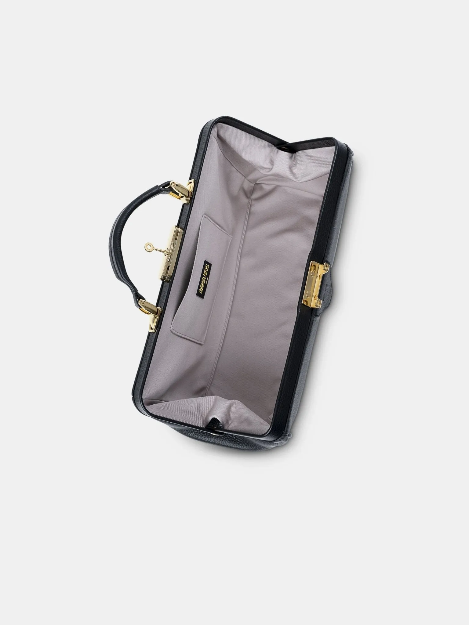 The Doctor's Bag -  Midnight Black Calf Grain