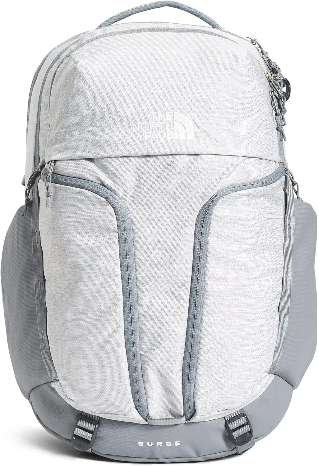 THE NORTH FACE Women's Surge Commuter Laptop Backpack, TNF White Metallic Mlange/Mid Grey, One Size
