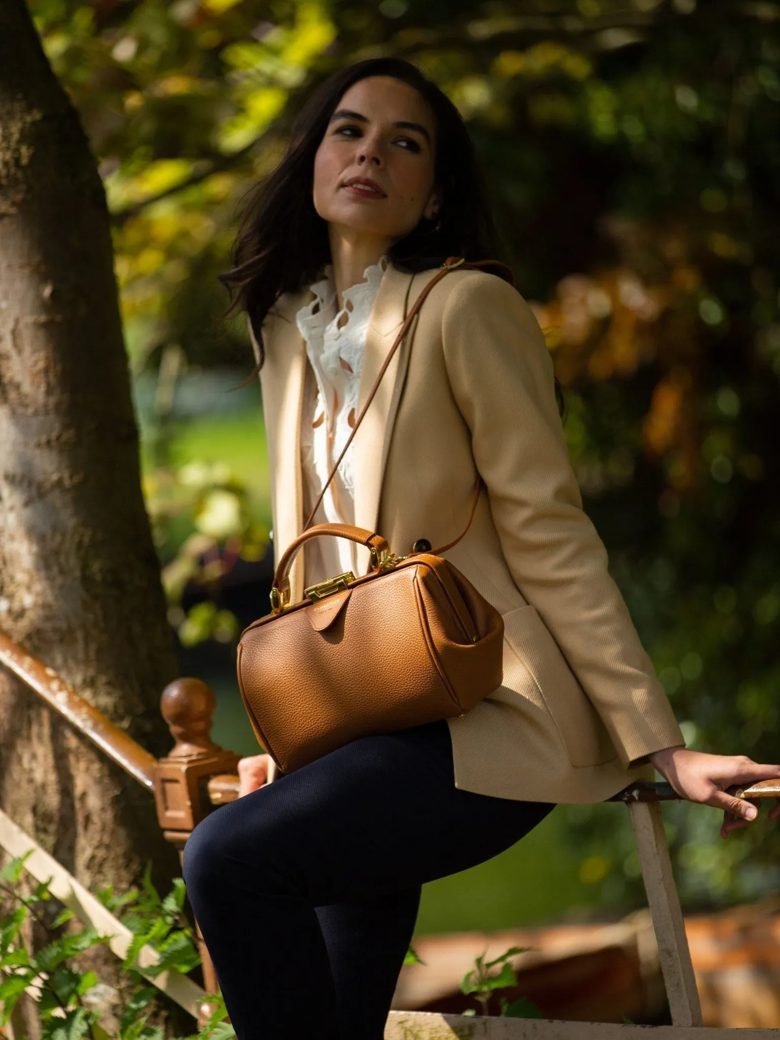 The Sophie -  Havana Brown Calf Grain