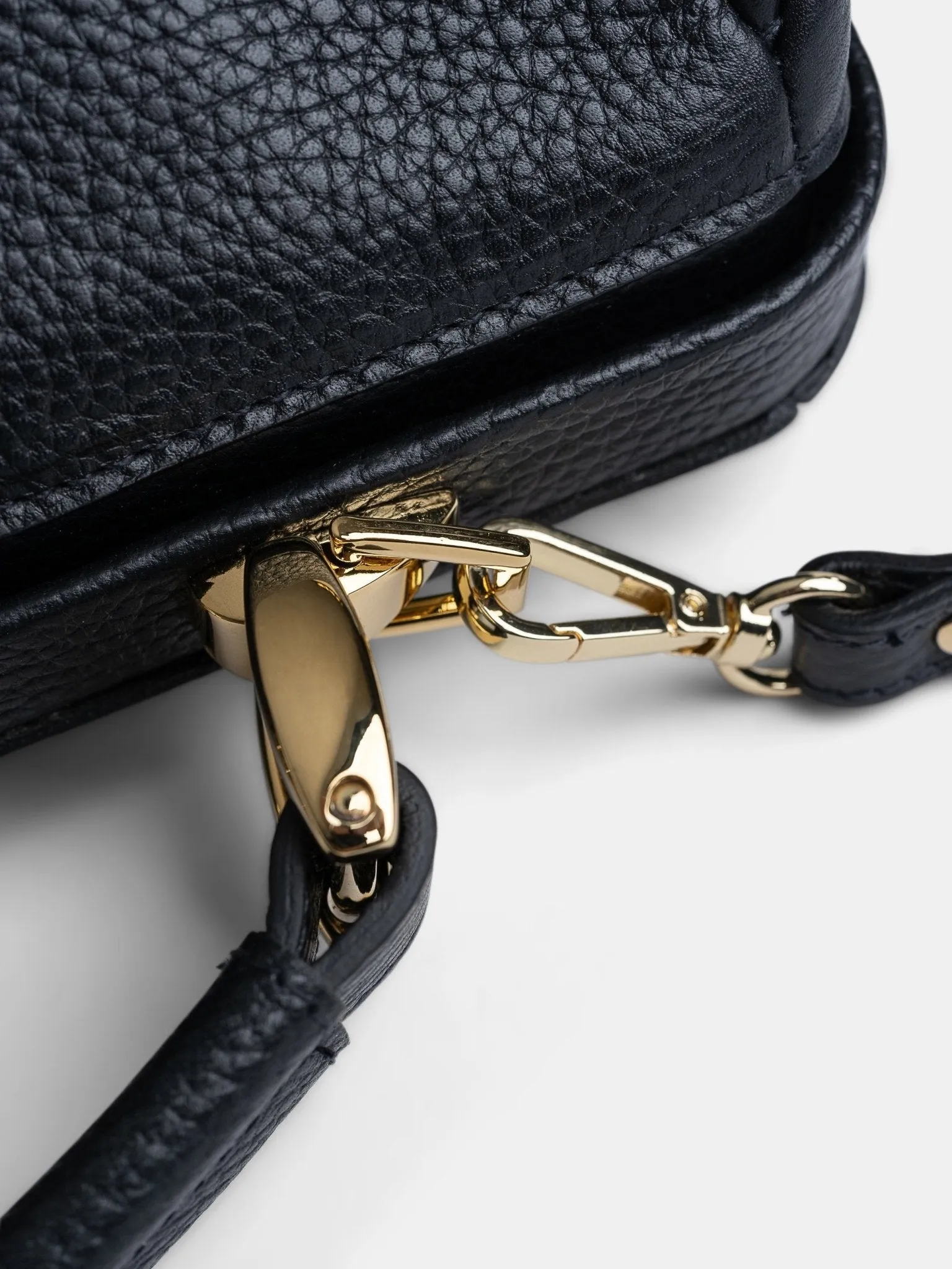 The Sophie -  Midnight Black Calf Grain