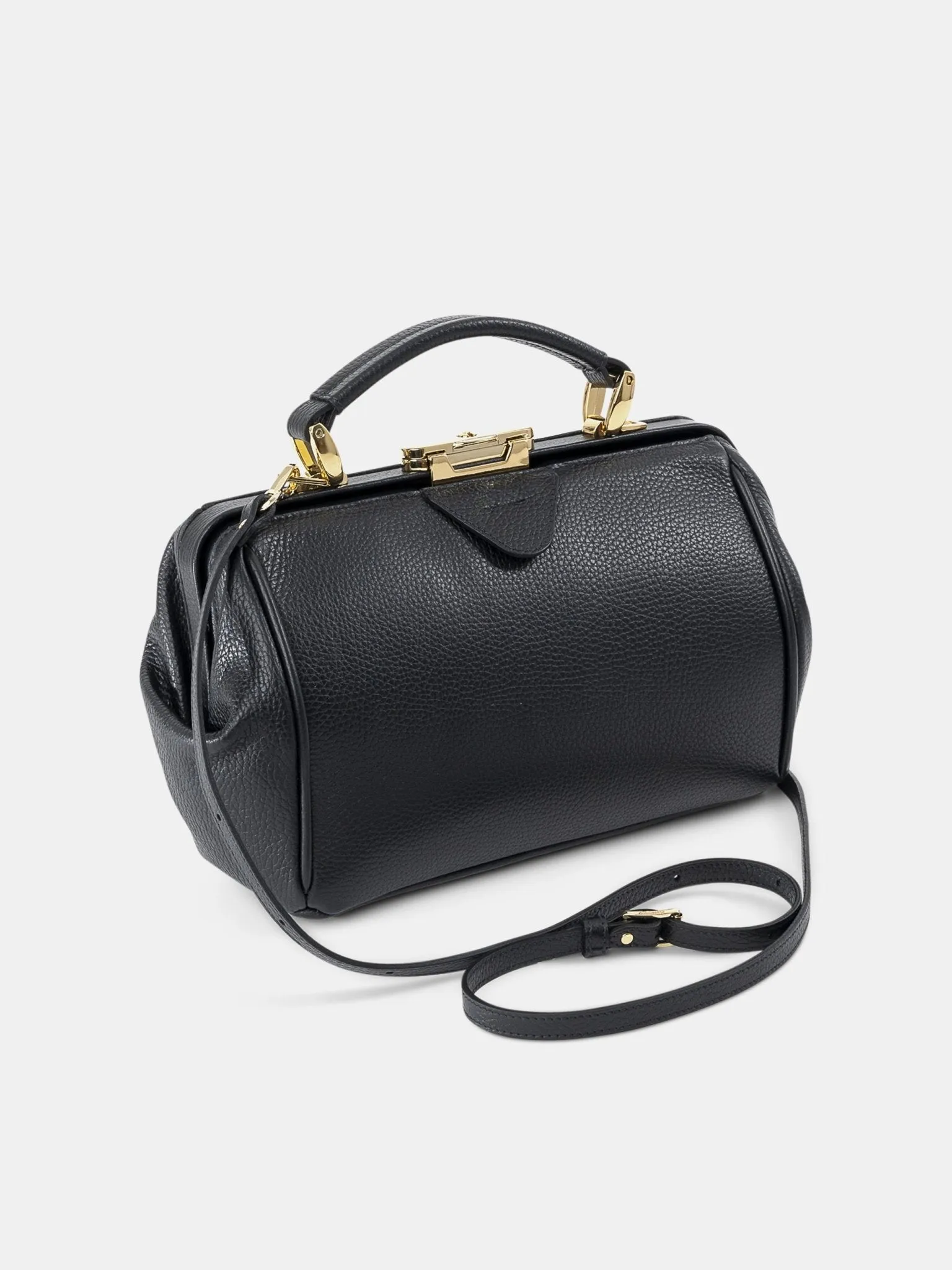 The Sophie -  Midnight Black Calf Grain