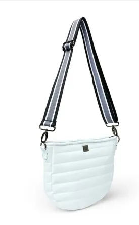 Think Royln The Mercer Crossbody in White Patent
