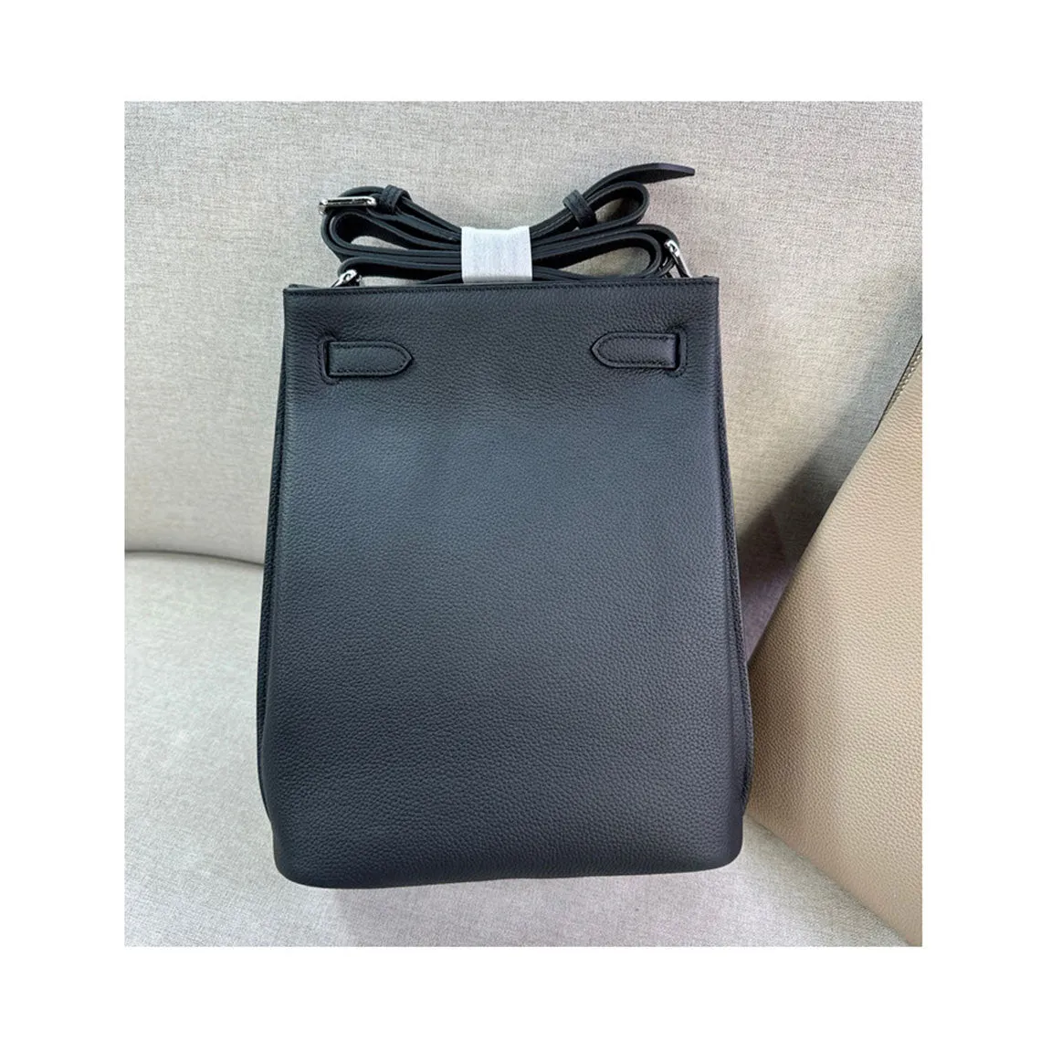 Top Grain Leather Inspired Kelly Bucket Bag