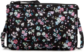 Vera Bradley Women's Cotton Wallet Crossbody Purse with RFID Protection, Botanical Ditsy, One Size