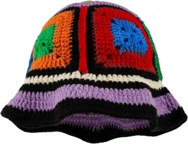 Women Knit Hat Crochet Bucket Hat Fish Hat Handmade Floppy Knitted Hats Floral Bohemian Casual Beach Hat