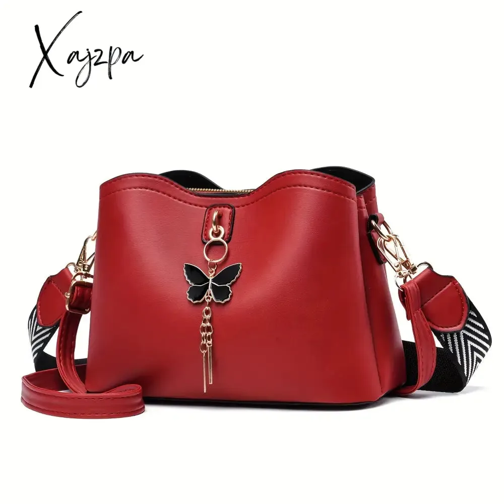 Womens Butterfly Bucket Crossbody Bag - Fashionable & Lightweight, Compact Shoulder Bag for Everyday Style