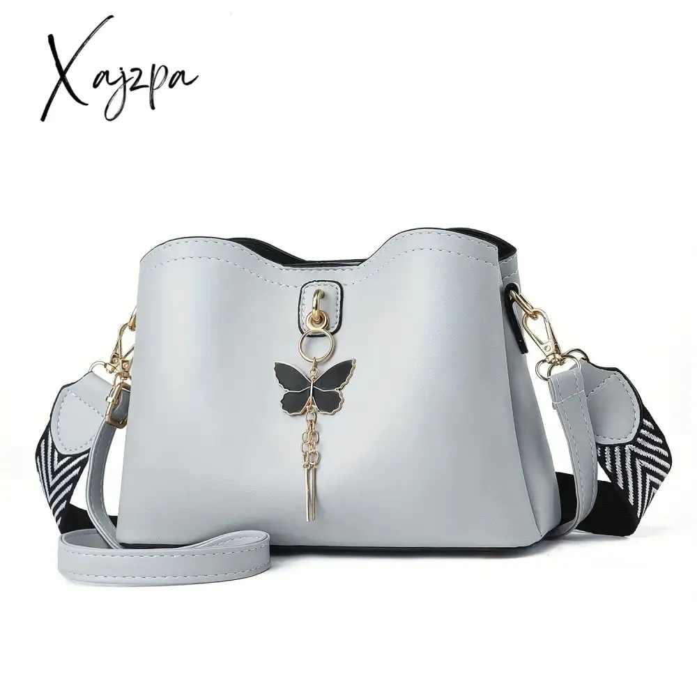 Womens Butterfly Bucket Crossbody Bag - Fashionable & Lightweight, Compact Shoulder Bag for Everyday Style