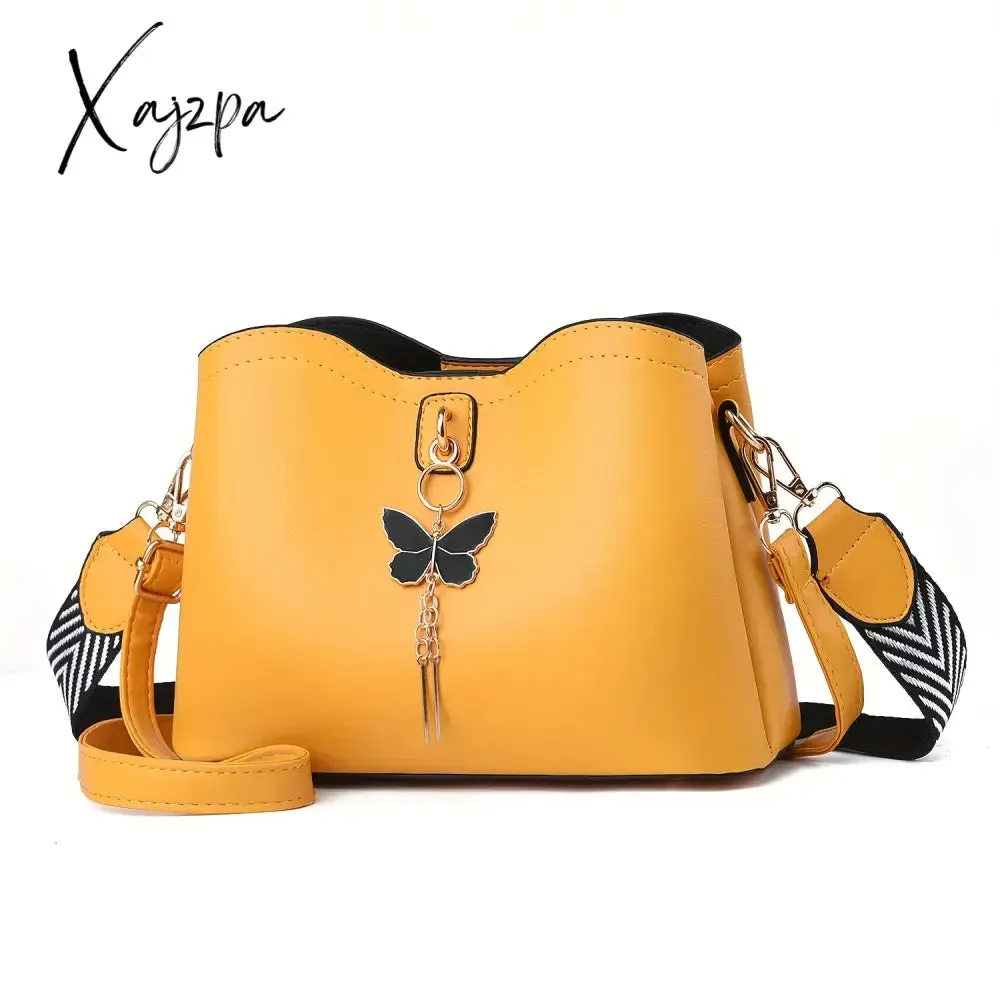 Womens Butterfly Bucket Crossbody Bag - Fashionable & Lightweight, Compact Shoulder Bag for Everyday Style
