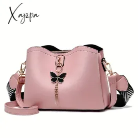 Womens Butterfly Bucket Crossbody Bag - Fashionable & Lightweight, Compact Shoulder Bag for Everyday Style