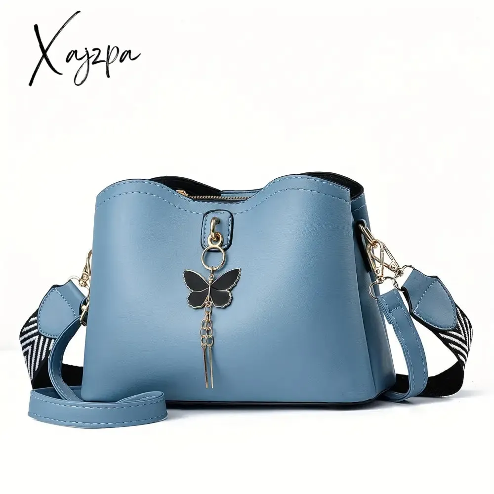 Womens Butterfly Bucket Crossbody Bag - Fashionable & Lightweight, Compact Shoulder Bag for Everyday Style