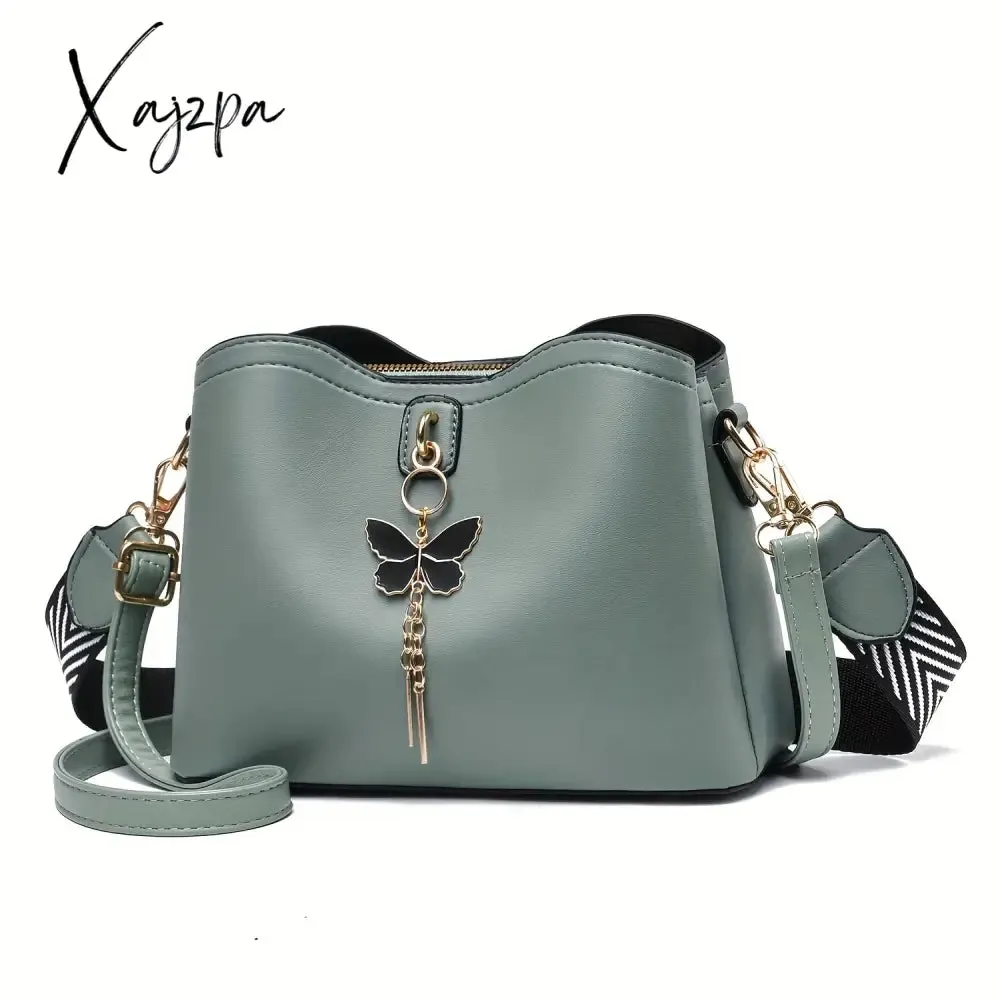 Womens Butterfly Bucket Crossbody Bag - Fashionable & Lightweight, Compact Shoulder Bag for Everyday Style