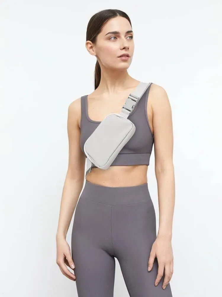 ZOPPEN Fanny Packs for Women Mini /Small Waist Bag Water Proof ,Crossbody with Adjustable Strap, Everywhere Belt Bag Dupes for Travel Running Hike Work Out, Grey